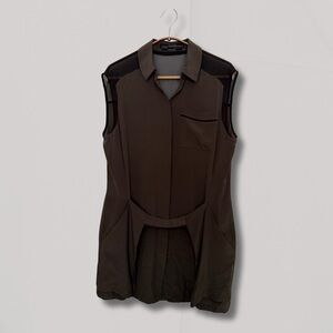 ALLSAINTS 100% Silk Sleeveless Sheer Top | US 8